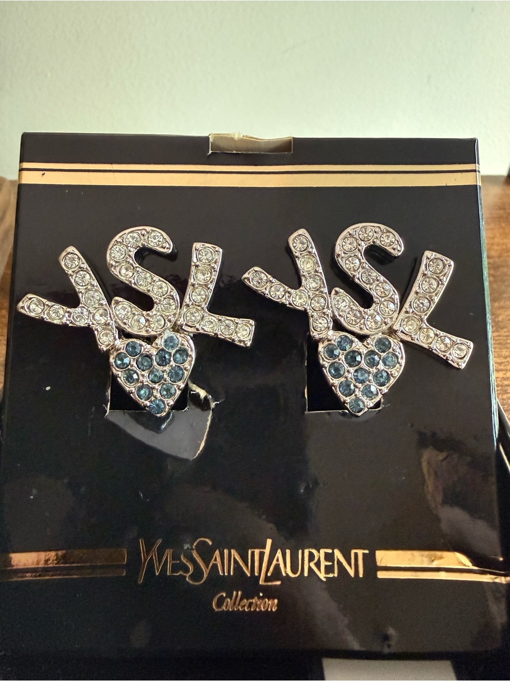 Yves Saint Laurent Heart Clip-On Earrings